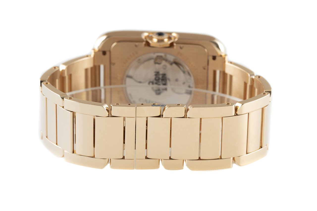 IMG_9081 Cartier Tank Anglaise Mens watch Unisex Automatic Red gold 3504 Replica 7