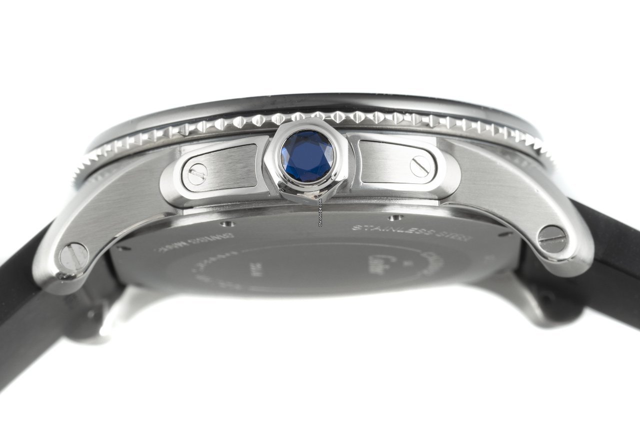 IMG_9081 Cartier Calibre de Cartier Diver Mens watch Unisex Automatic Steel W7100056 Replica 7