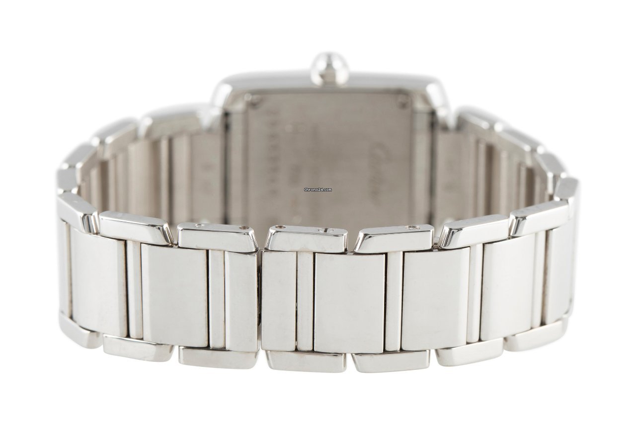 IMG_9081 Cartier Tank Francaise Womens watch Quartz White gold 2403 Replica 7