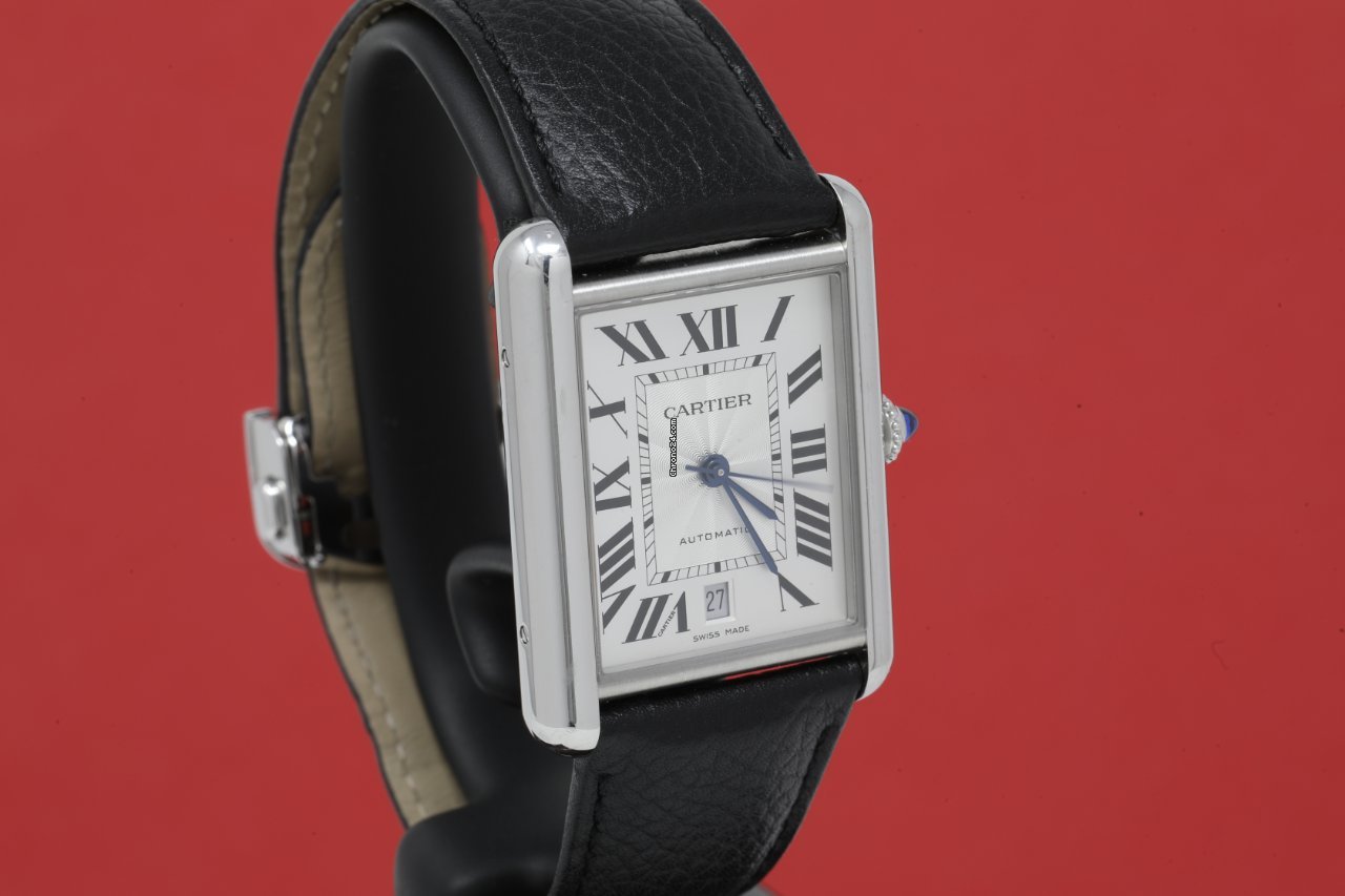 Cartier Tank Mens watch Unisex Automatic Steel WSTA0040 Replica 7