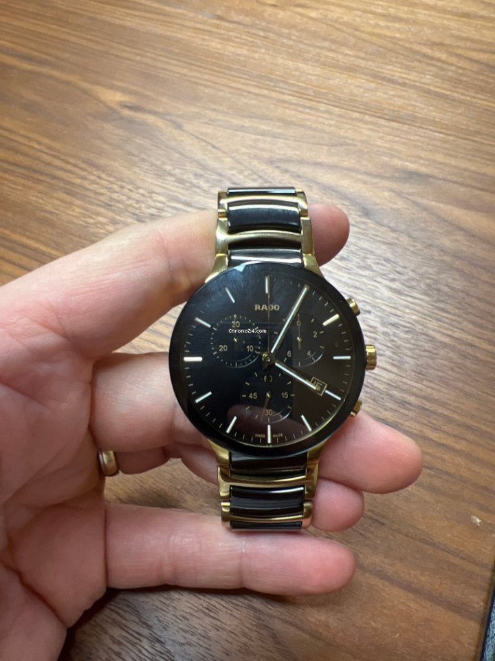 IMG_9081 Rado Centrix Mens watch Unisex Quartz Gold Steel R30134162 Replica 7