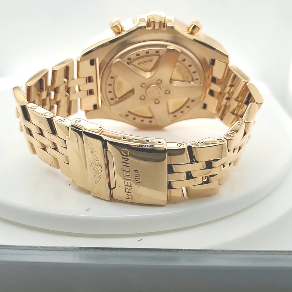 IMG_9081 Breitling Bentley 6.75 Mens watch Unisex Automatic Yellow gold K44362 Replica 7