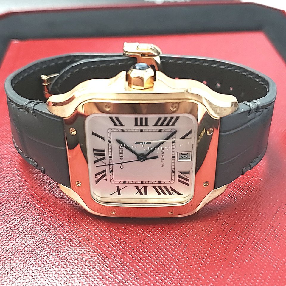 Cartier Santos Mens watch Unisex Automatic Rose gold WGSA0019 Replica 7