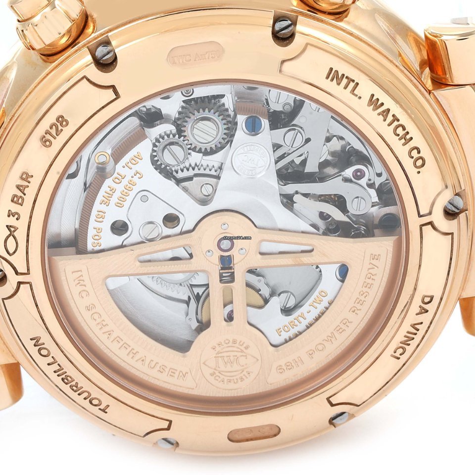 IMG_9081 IWC Da Vinci Chronograph Mens watch Unisex Automatic Rose gold IW393101 Replica 7