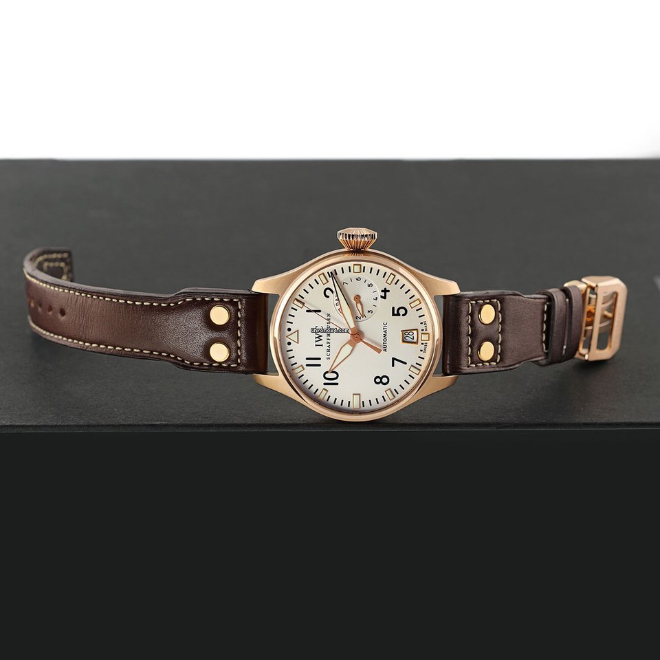 IMG_9081 IWC Big Pilot Mens watch Unisex Automatic Rose gold IW500425 Replica 7