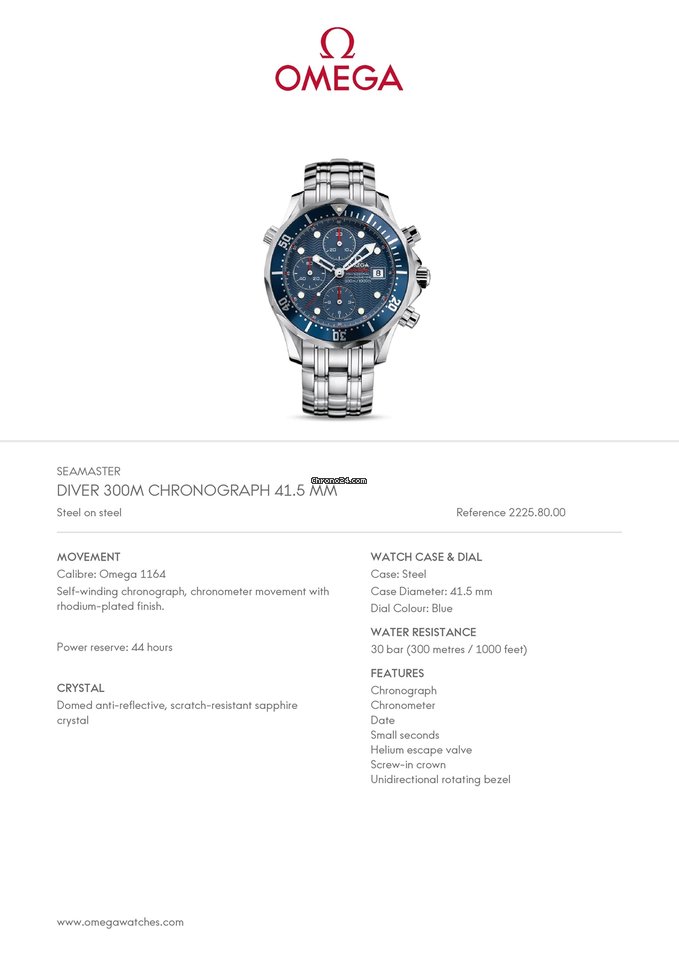 IMG_9081 Omega Seamaster Diver 300 M Mens watch Unisex Automatic Steel 2225.80 Replica 7