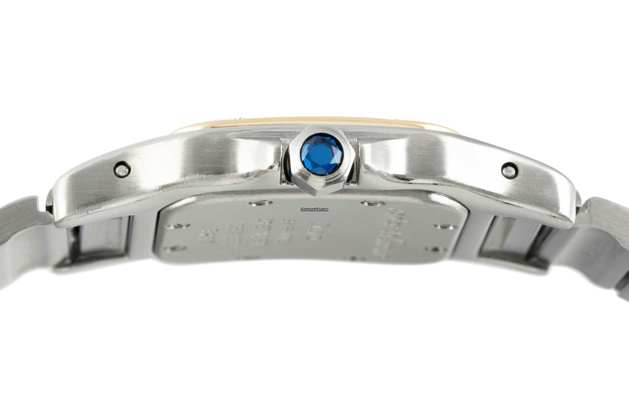 IMG_9081 Cartier Santos Galbee Womens watch Quartz Gold Steel 1057930 Replica 7