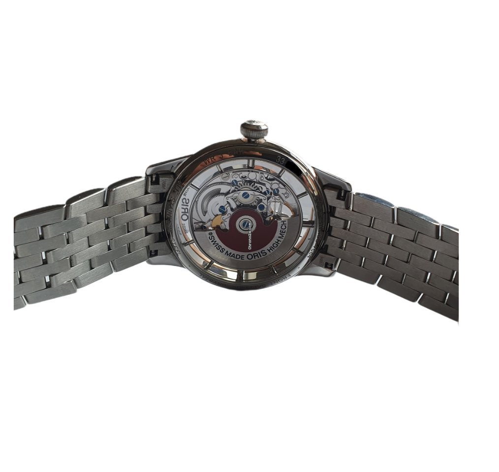 IMG_9081 Oris Artelier Translucent Skeleton Mens watch Unisex Automatic Steel 01 734 7684 6351-07 8 21 77 Replica 7