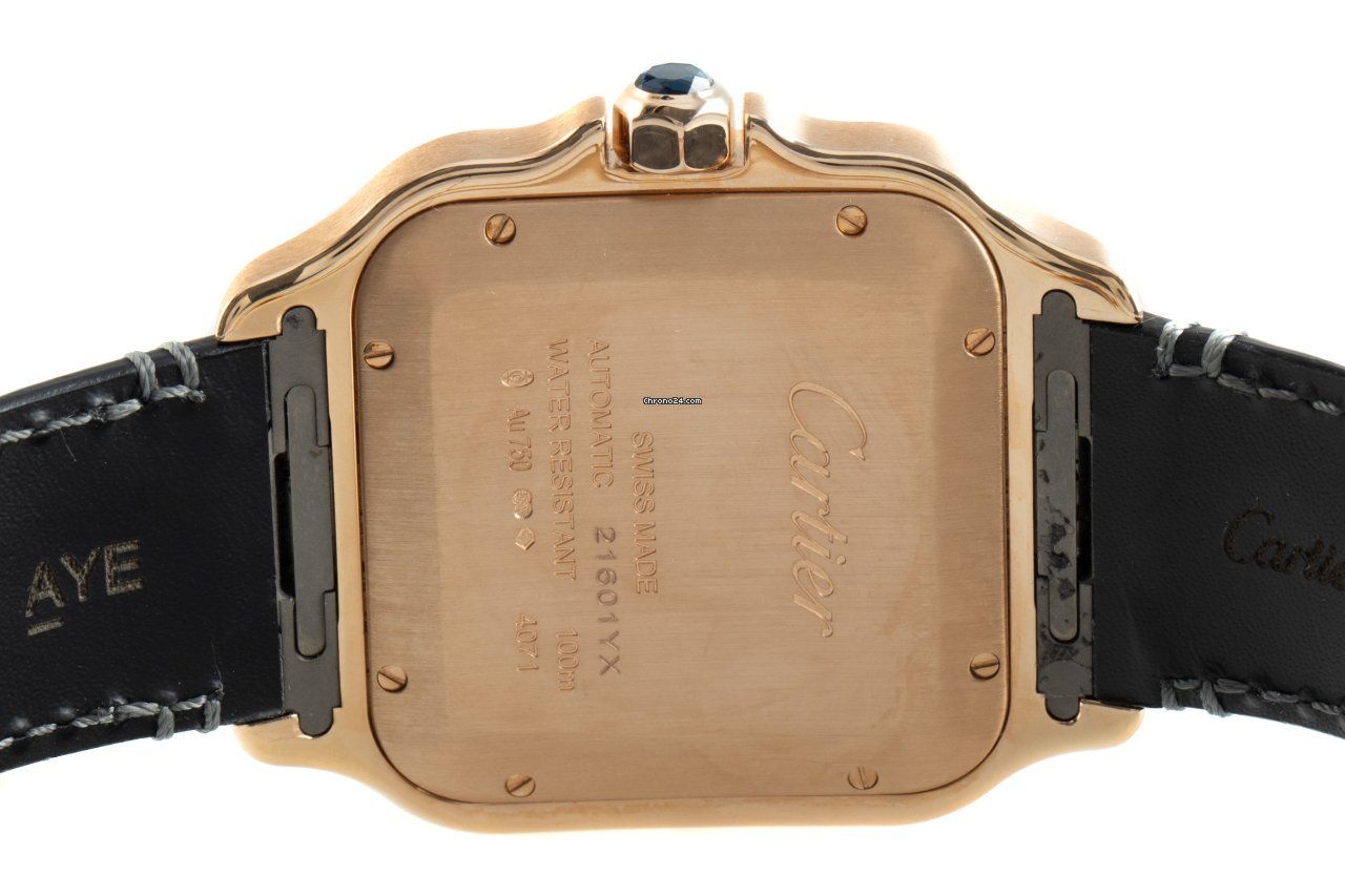 IMG_9081 Cartier Santos Mens watch Unisex Automatic Red gold WGSA0011 Replica 7