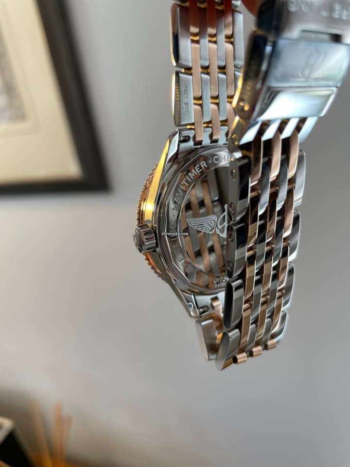 IMG_9081 Breitling Navitimer Womens watch Automatic Gold Steel U17395211A1U1 Replica 7