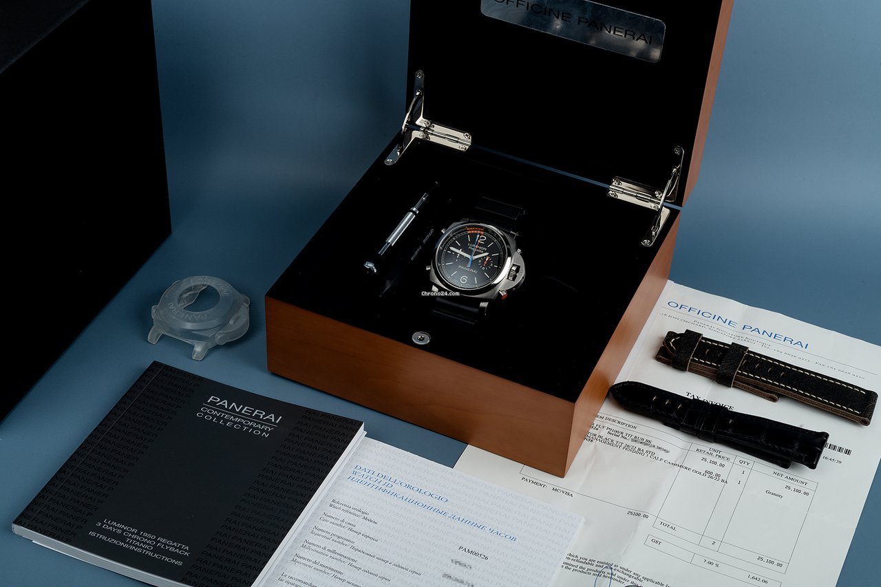 IMG_9081 Panerai Luminor 1950 Regatta 3 Days Chrono Flyback Automatic Titanium PAM00526 Replica 7