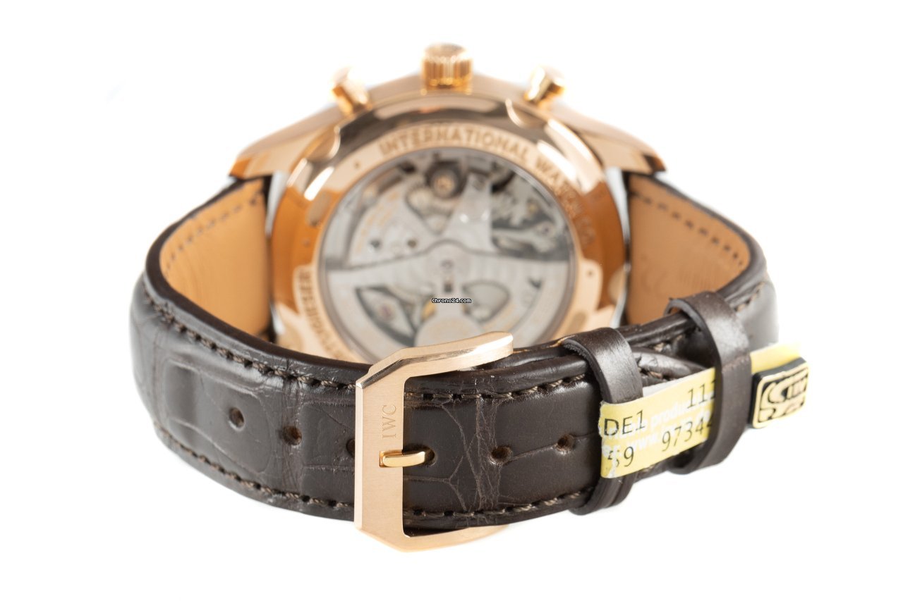 IMG_9081 IWC Portuguese Chronograph Mens watch Unisex Automatic Red gold IW390402 Replica 7