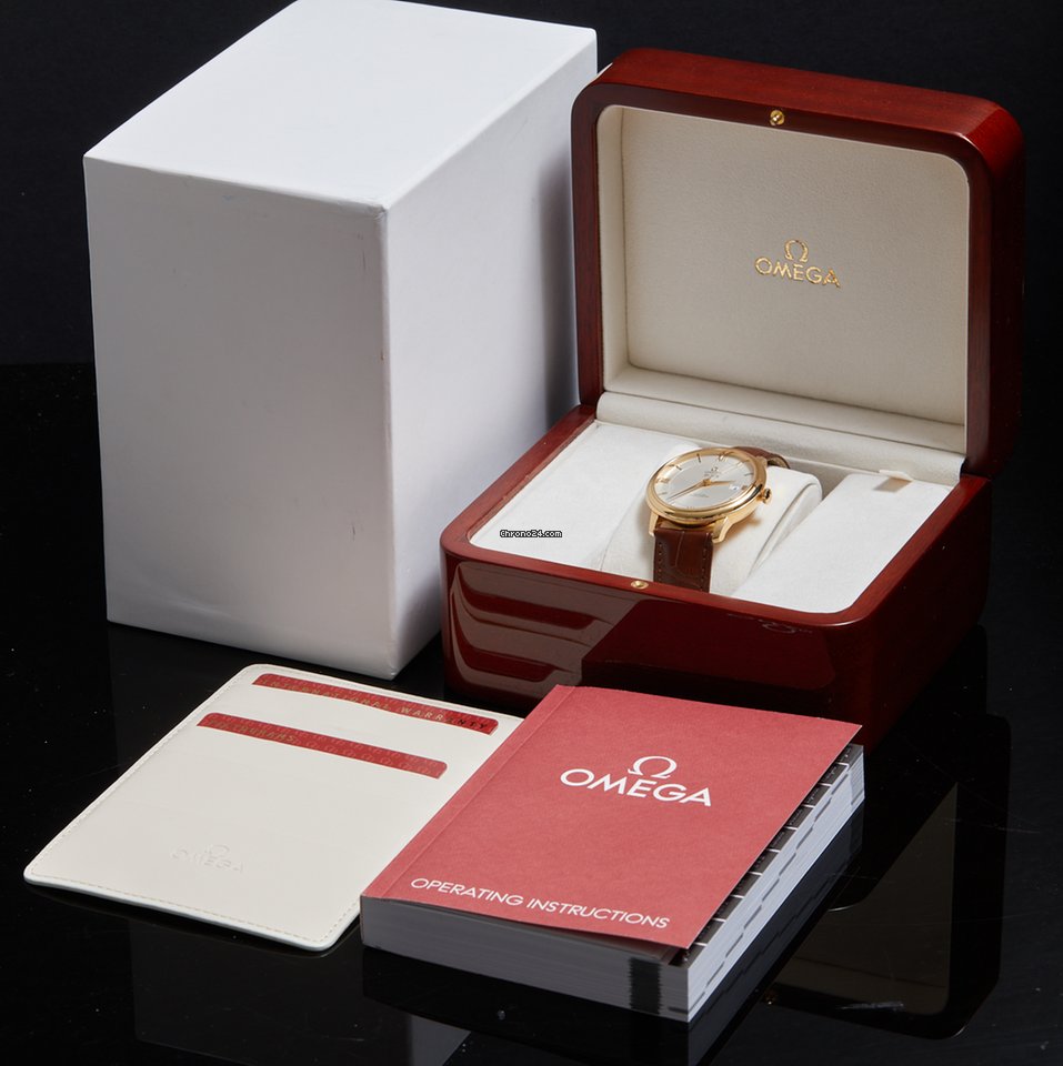 IMG_9081 Omega De Ville Prestige Mens watch Unisex Automatic Yellow gold 424.53.40.20.02.002 Replica 7