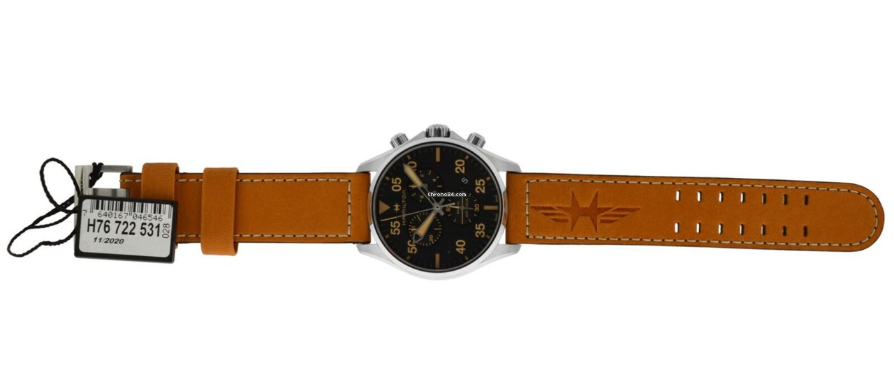 Hamilton Khaki Pilot Mens watch Unisex Quartz Steel H76722531 Replica 7