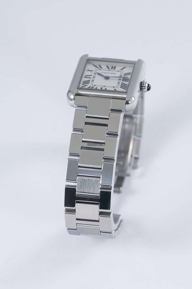 IMG_9081 Cartier Tank Womens watch Quartz Steel WSTA0051 Replica 7
