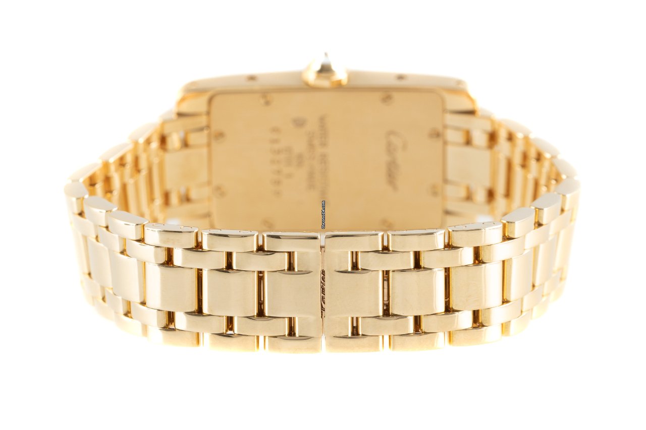 IMG_9081 Cartier Tank Americaine Womens watch Quartz Yellow gold 1711 1 Replica 7