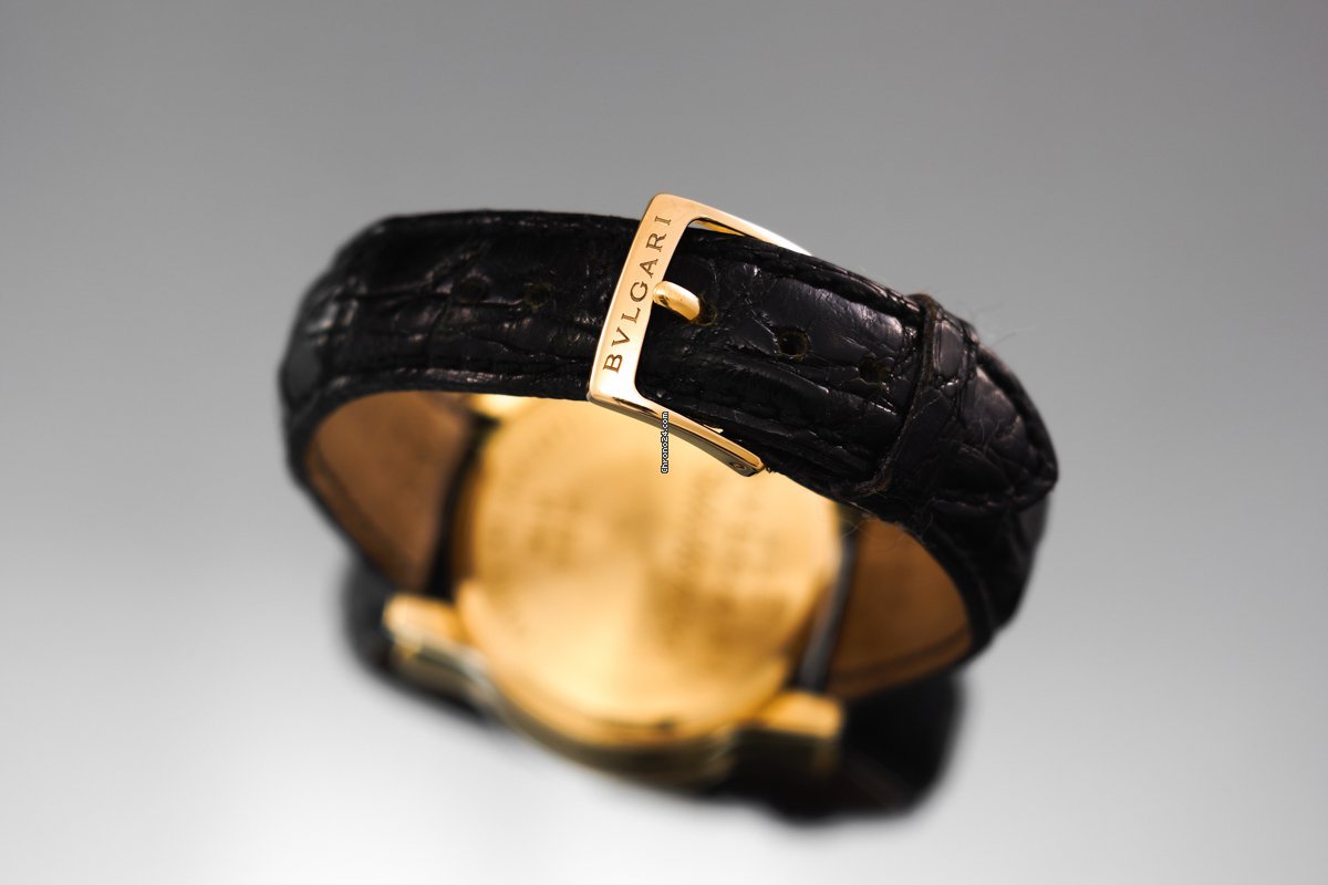 IMG_9081 Bulgari Solotempo Mens watch Unisex Quartz Yellow gold ST35G Replica 7