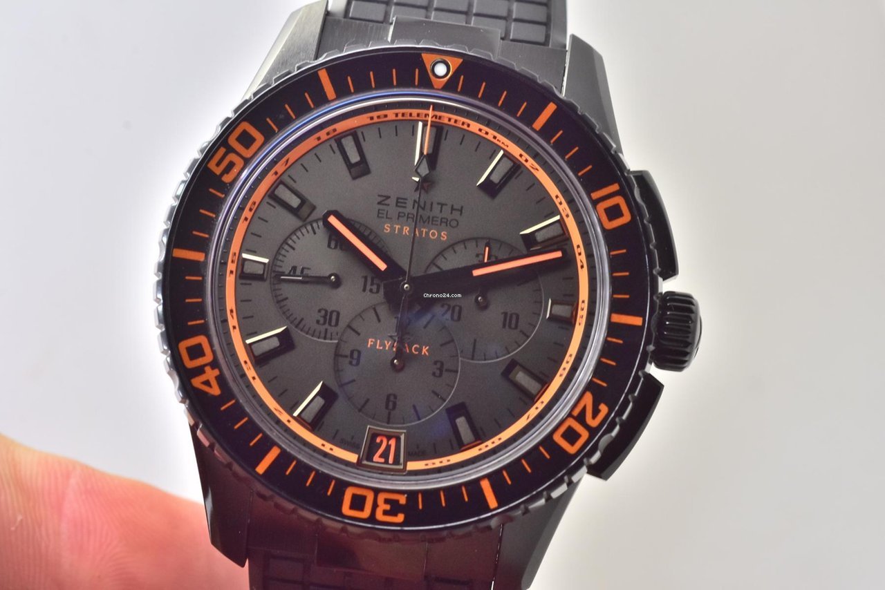 IMG_9081 Zenith El Primero Stratos Flyback Mens watch Unisex Automatic Ceramic 24.2064.405 24.R517 Replica 7