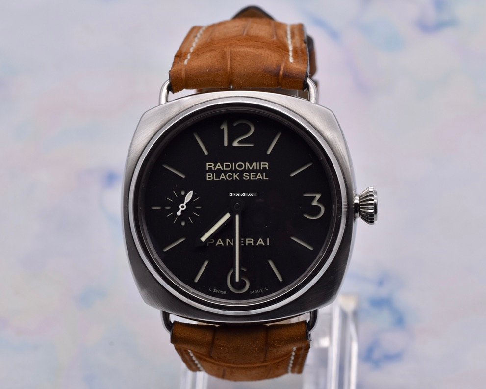 IMG_9081 Panerai Radiomir Black Seal Mens watch Unisex Manual winding Steel PAM 00183 Replica 7