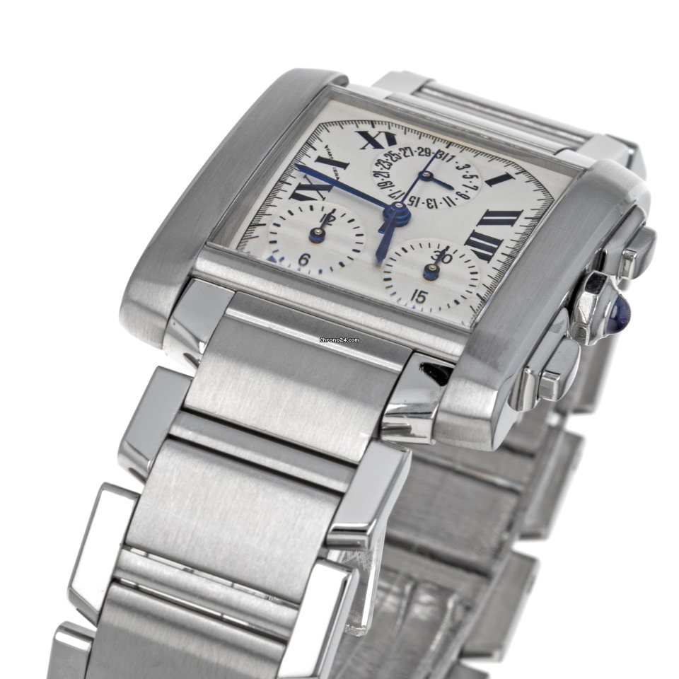 Cartier Tank Francaise Mens watch Unisex Quartz Steel W51001Q3  2303 Replica 7