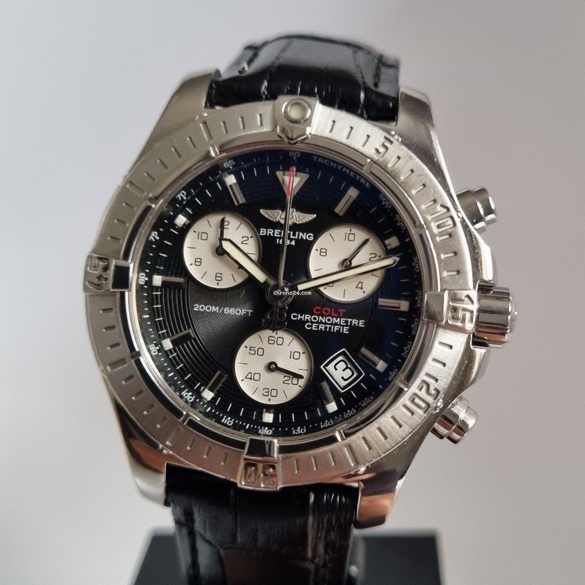 Breitling Colt Chronograph Mens watch Unisex Quartz Steel A73380 Replica 7