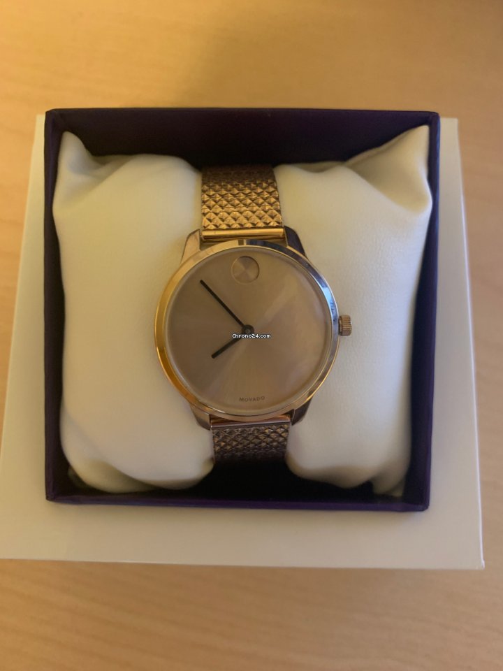 IMG_9081 Movado Bold Mens watch Unisex Quartz Gold Steel 3600373 Replica 7