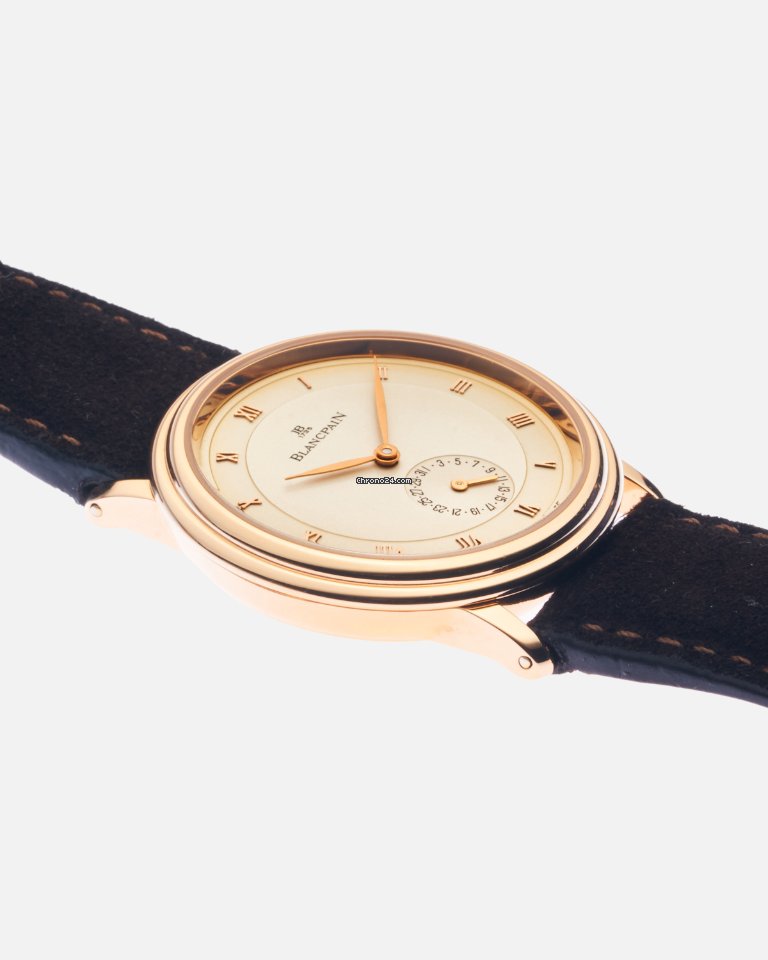 IMG_9081 Blancpain Villeret Mens watch Unisex Manual winding Rose gold 4795 Replica 7