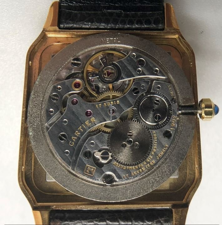 IMG_9081 Cartier Santos Dumont Mens watch Unisex Manual winding Yellow gold 96054 Replica 7