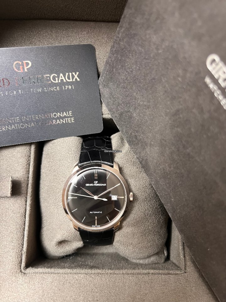 Girard Perregaux 1966 Mens watch Unisex Automatic White gold 49525-53-631-BK6A Replica 7