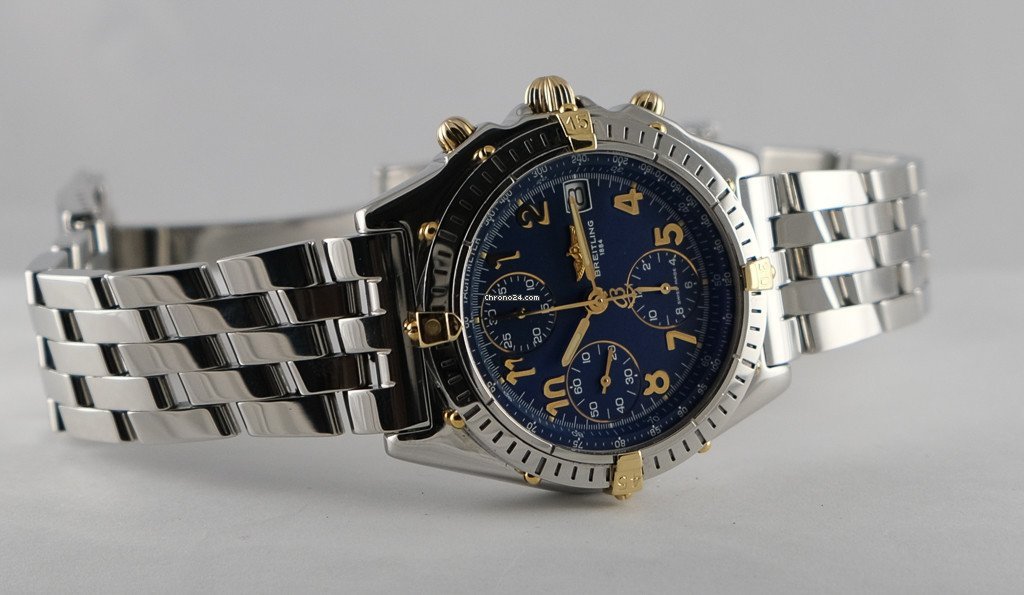 IMG_9081 Breitling Chronomat Mens watch Unisex Automatic Gold Steel B 13050.1 Replica 7