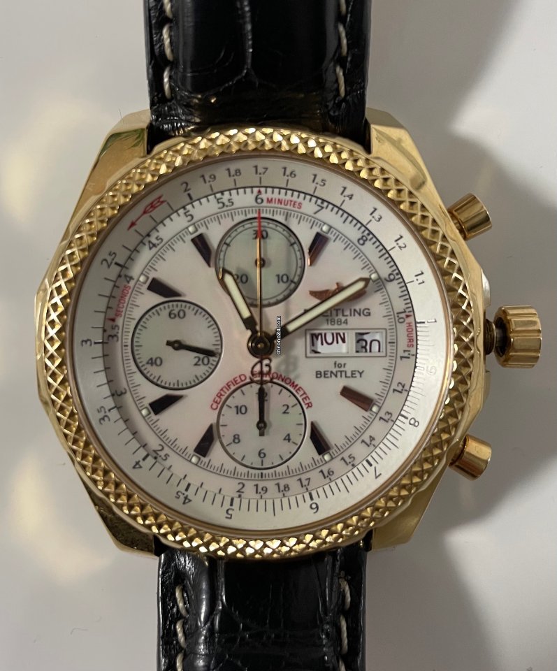 Breitling Bentley GT Mens watch Unisex Automatic Rose gold H13363 Replica 7