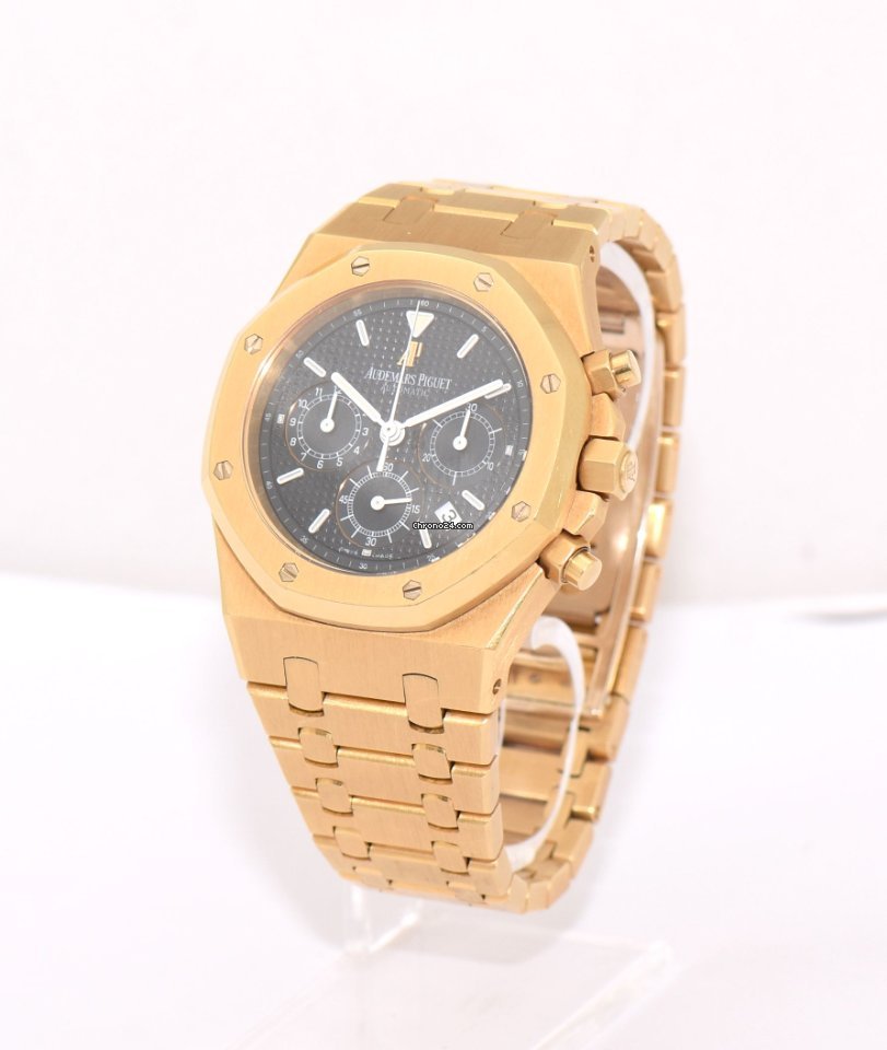 IMG_9081 Audemars Piguet Royal Oak Chronograph Mens watch Unisex Automatic Yellow gold 25860BA1110BA Replica 7