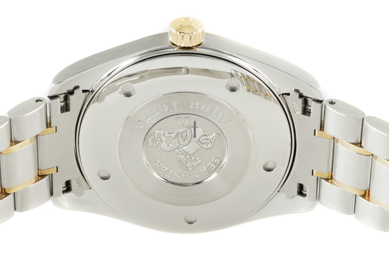 Omega Seamaster Aqua Terra Mens watch Unisex Quartz Gold Steel 2317.30.00 Replica 7