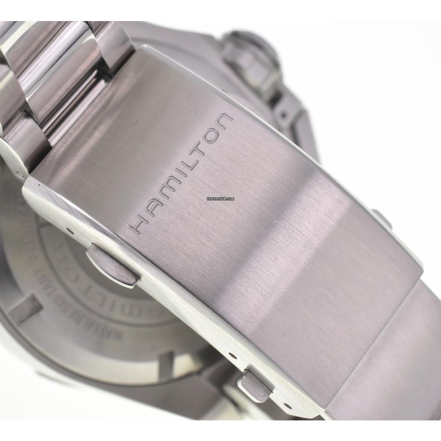 IMG_9081 Hamilton Khaki Navy Frogman Mens watch Unisex Automatic Steel H77605135 Replica 7