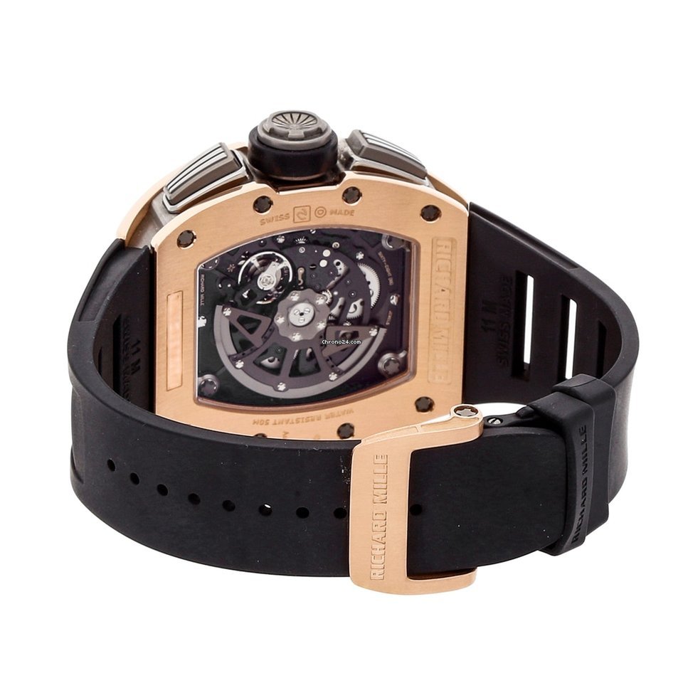 IMG_9081 Richard Mille RM 011 Mens watch Unisex Automatic Rose gold RM 11-02 Replica 7