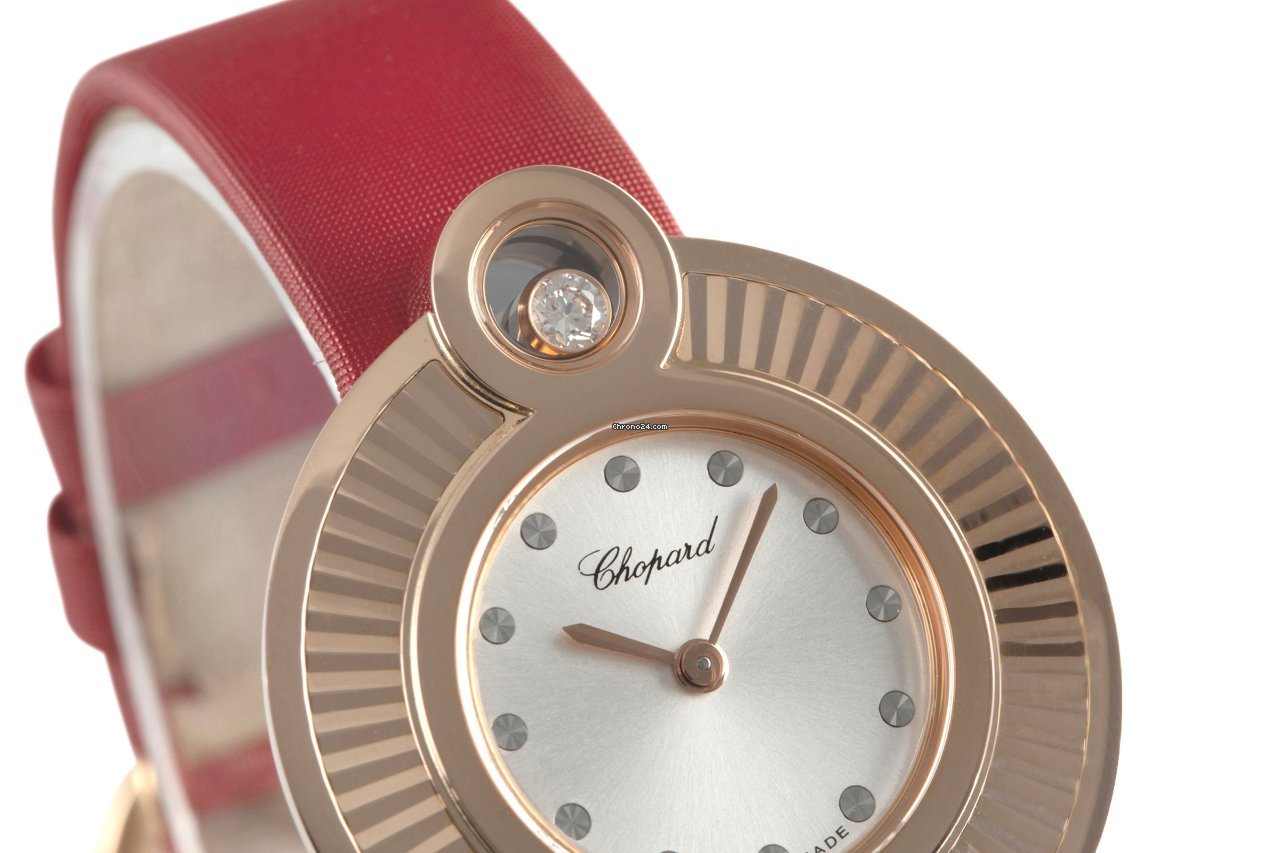 IMG_9081 Chopard Happy Diamonds Womens watch Quartz Red gold 4407 Replica 7