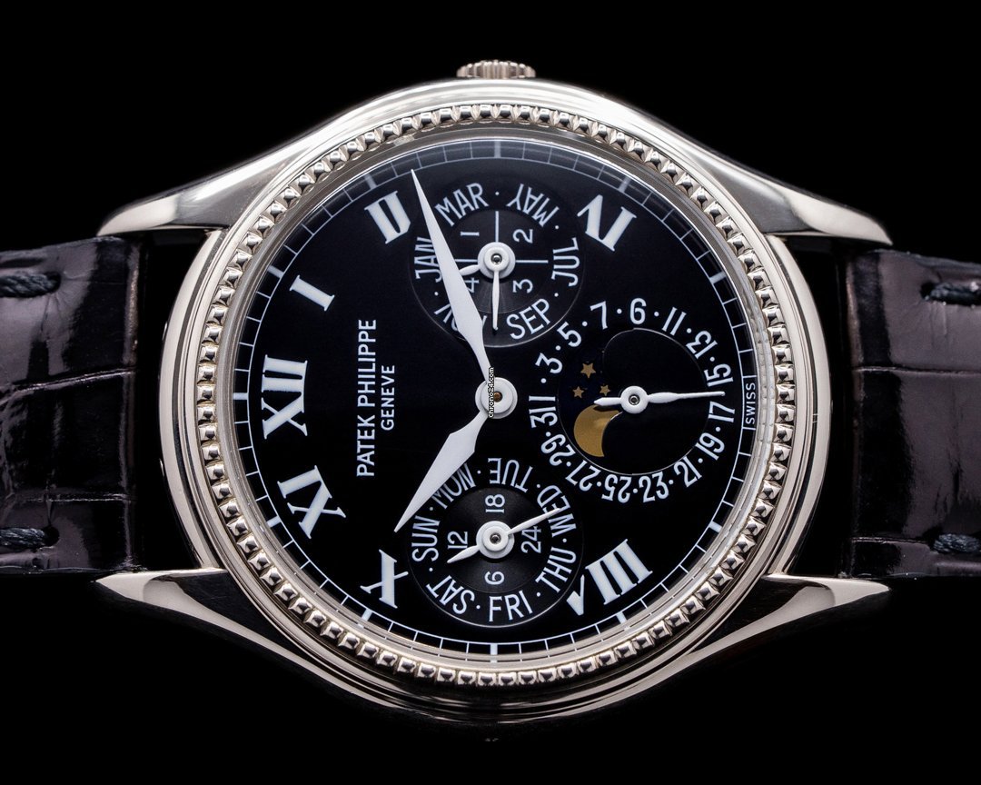 IMG_9081 Patek Philippe Perpetual Calendar Mens watch Unisex Automatic White gold 5038G Replica 7