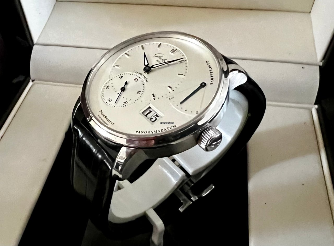IMG_9081 Glashutte Original PanoReserve Mens watch Unisex Manual winding Steel 1-65-01-22-12-04 Replica 7
