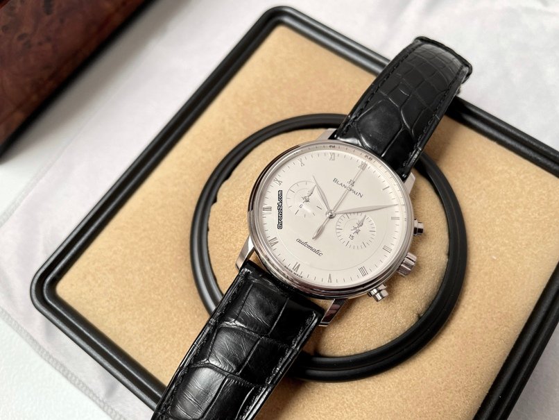 IMG_9081 Blancpain Villeret Mens watch Unisex Automatic White gold 4082-1542-55 Replica 7