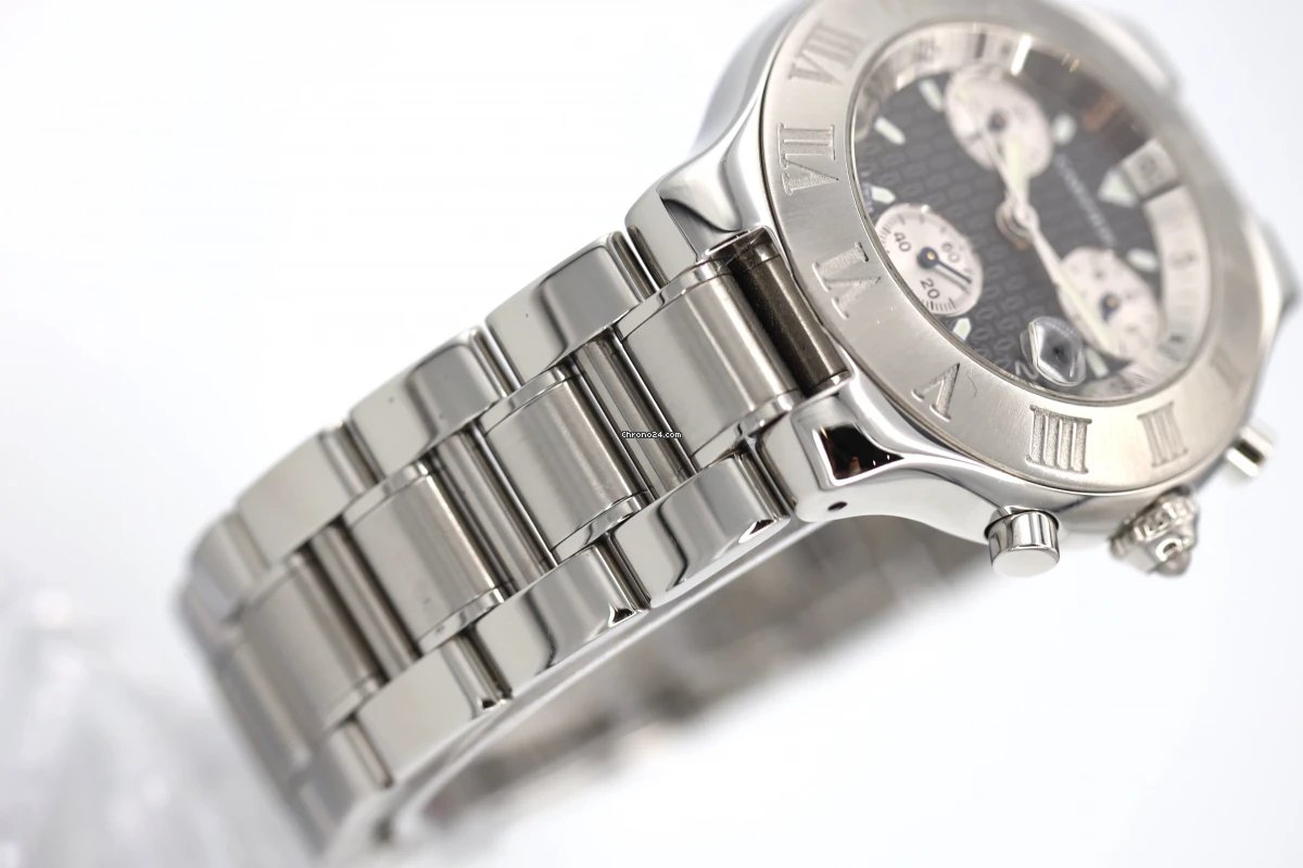 IMG_9081 Cartier 21 Chronoscaph Mens watch Unisex Automatic Steel 2424 Replica 7