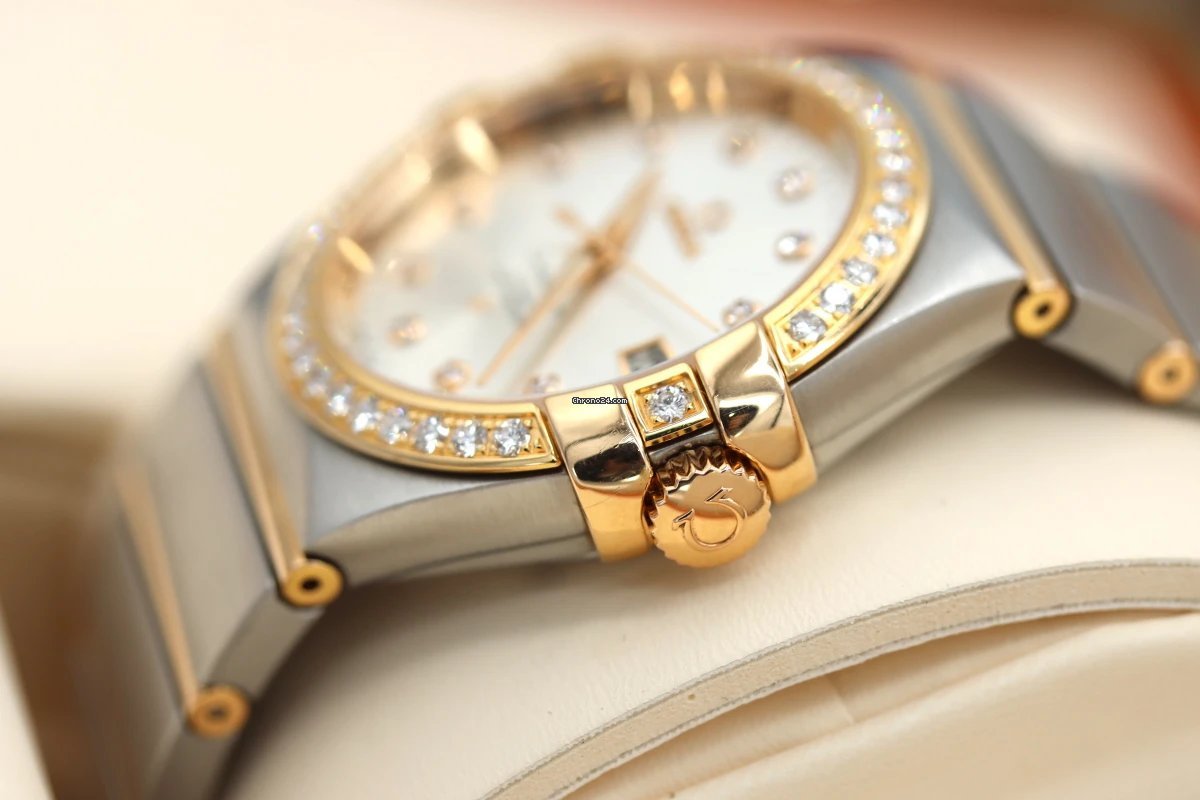 Omega Constellation Ladies Mens watch Unisex Automatic Gold Steel 123.25.35.20.52.001 Replica 7