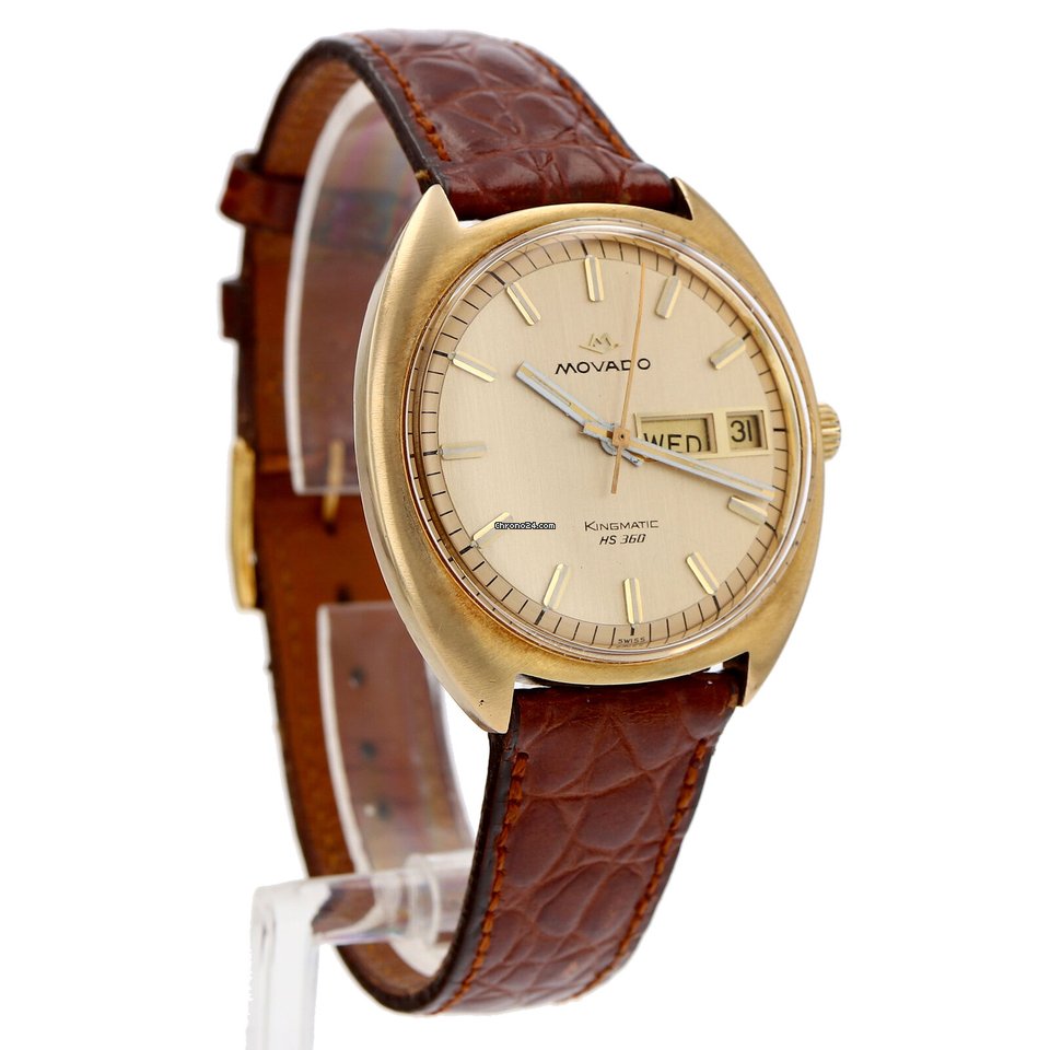 IMG_9081 Movado Kingmatic Mens watch Unisex Automatic Yellow gold NUMBER VINTAGE Replica 7