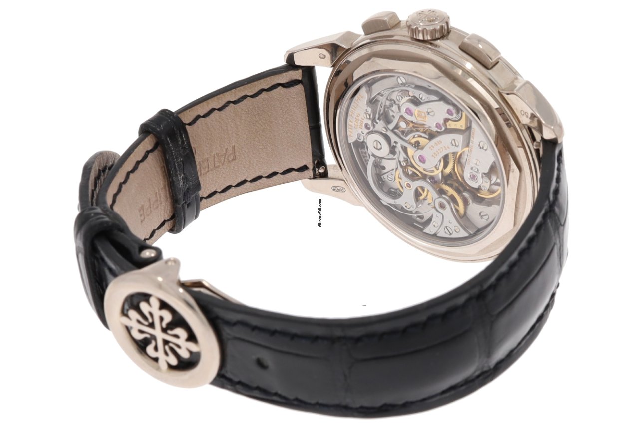 Patek Philippe Perpetual Calendar Chronograph Mens watch Unisex Manual winding White gold 5270G-001 Replica 7