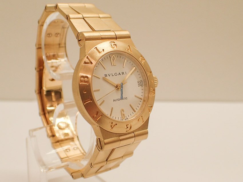 IMG_9081 Bulgari Diagono Womens watch Automatic Yellow gold LCV 29 G Replica 7