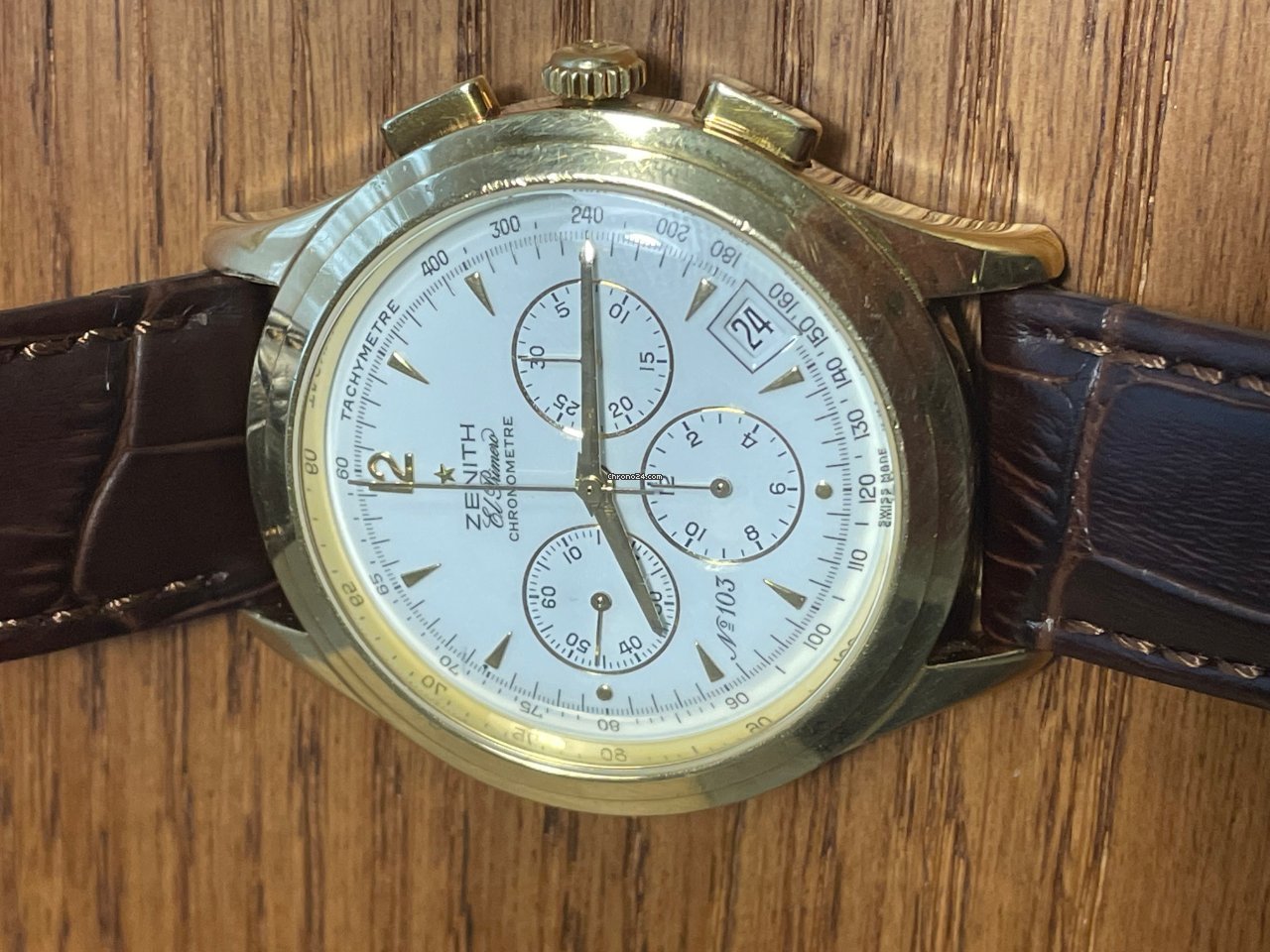 IMG_9081 Zenith El Primero Mens watch Unisex Automatic Yellow gold 30.1250.400 Replica 7