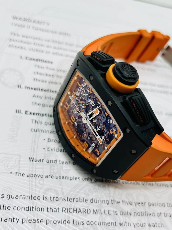IMG_9081 Richard Mille RM 011 Ceramic RM011 Orange Storm Replica 7