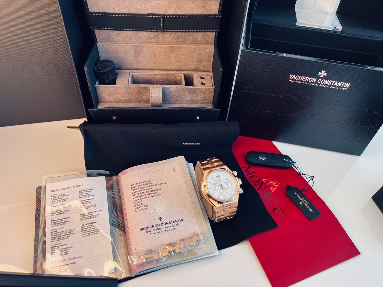 Vacheron Constantin Overseas Chronograph Mens watch Unisex Automatic Rose gold 49150 B01R-9454 Replica 7