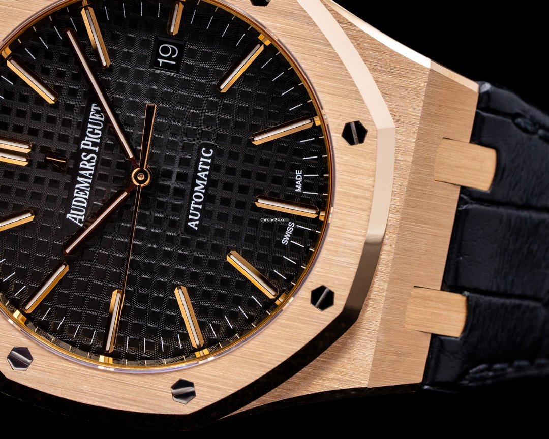 IMG_9081 Audemars Piguet Royal Oak Selfwinding Mens watch Unisex Automatic Rose gold 15400OR.OO.D002CR.01 Replica 7