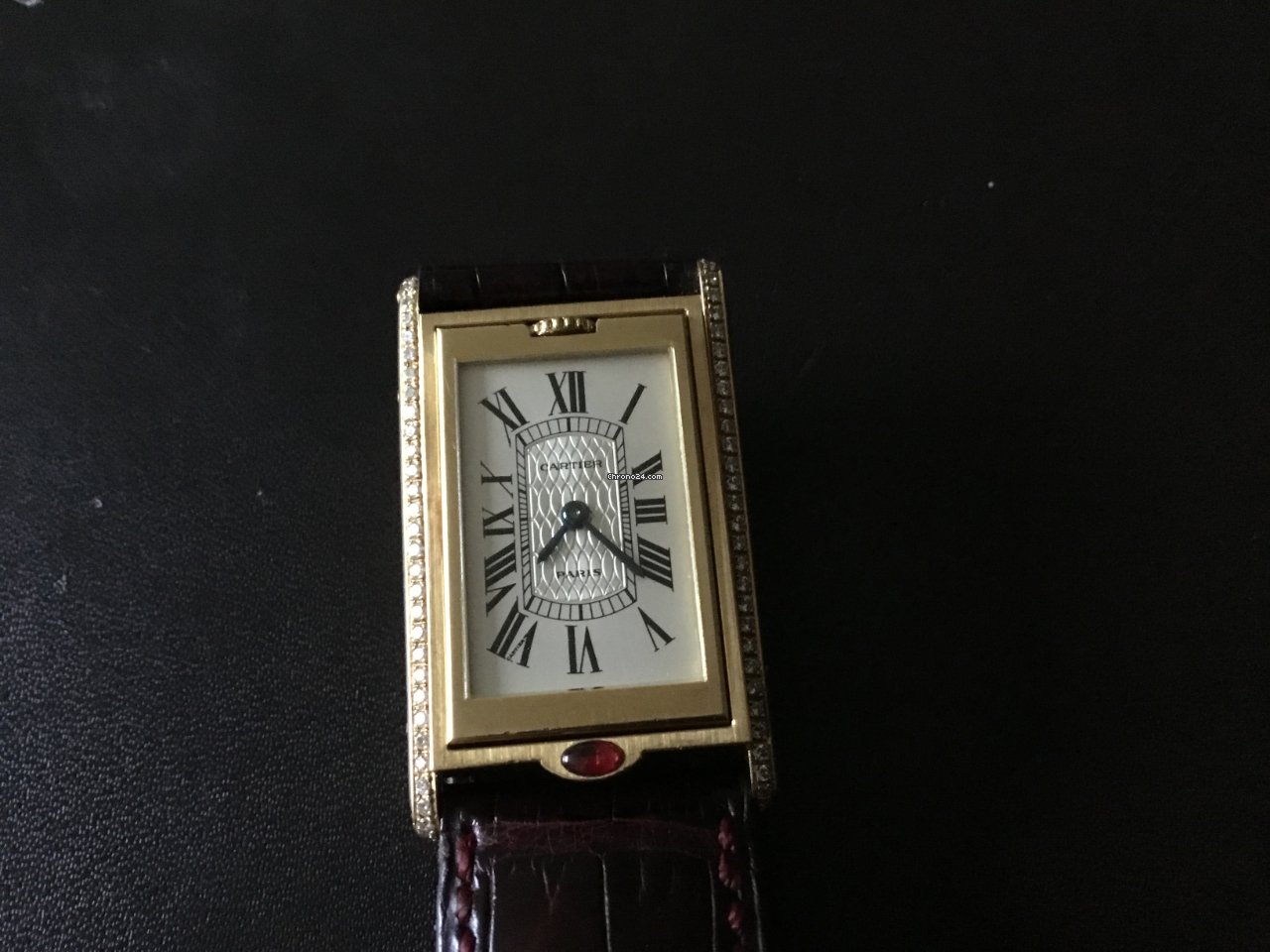 Cartier Mens watch Unisex Quartz Yellow gold 2480 Replica 7