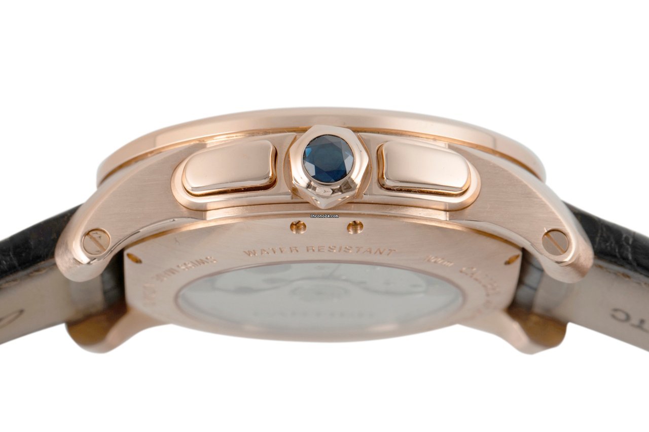 IMG_9081 Cartier Calibre de Cartier Chronograph Mens watch Unisex Automatic Red gold W7100044 Replica 7